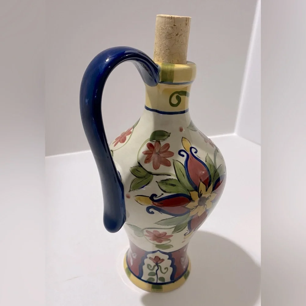 Pier 1 Vallarta Hand Painted Cruet Oil Dispenser